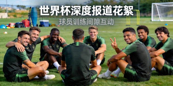 世界杯深度报道花絮 - 球员在训练场上有说有笑